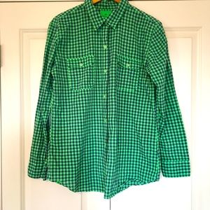 Pacific Sun Plaid Boyfriend Fit Button Down